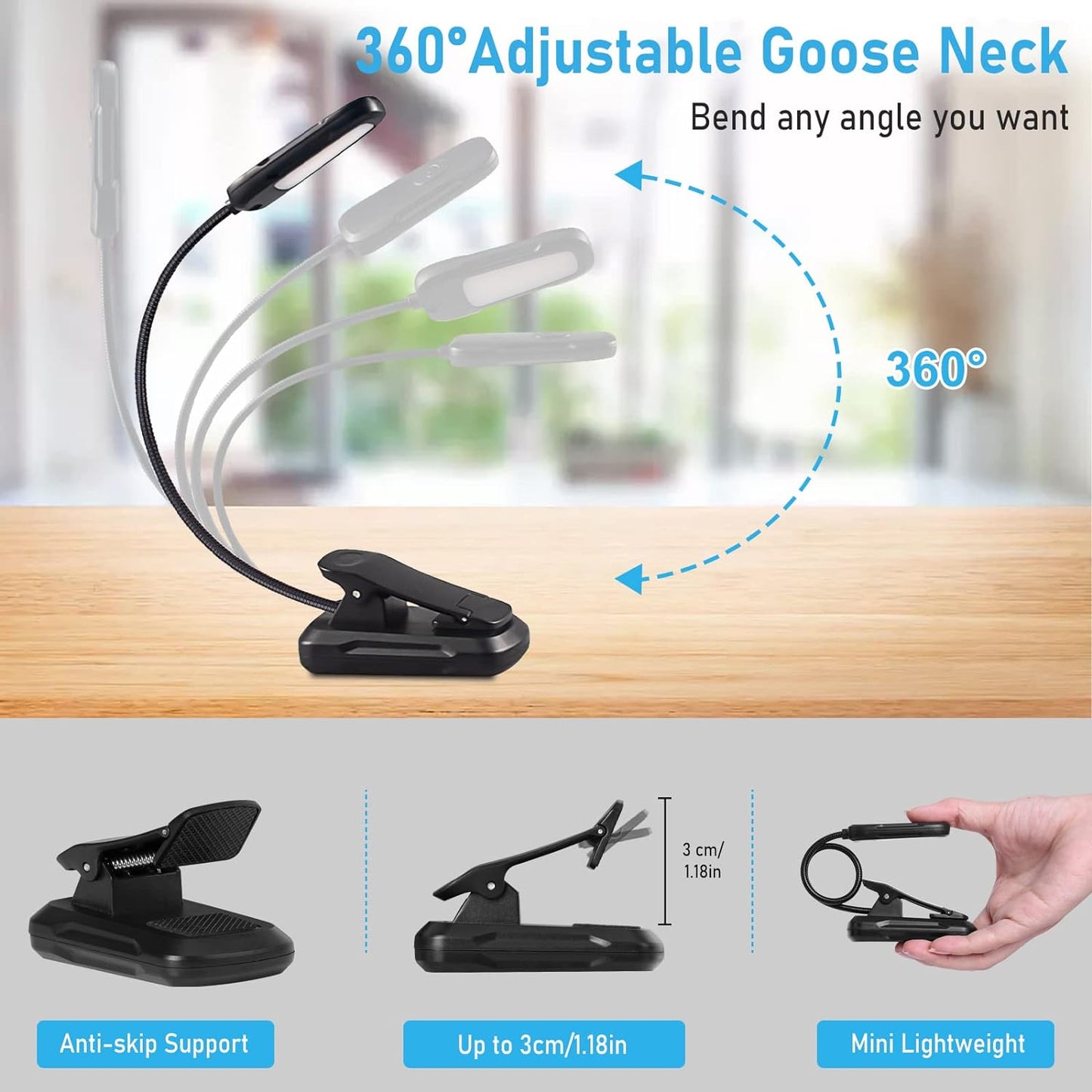 Lampe de Lecture Rechargeable USB